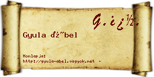 Gyula Ábel névjegykártya