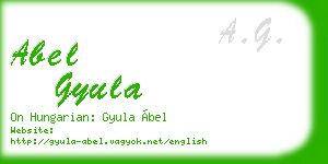 abel gyula business card